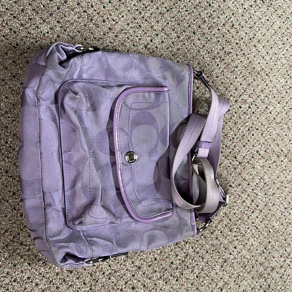 Coach purple cross body or should purse